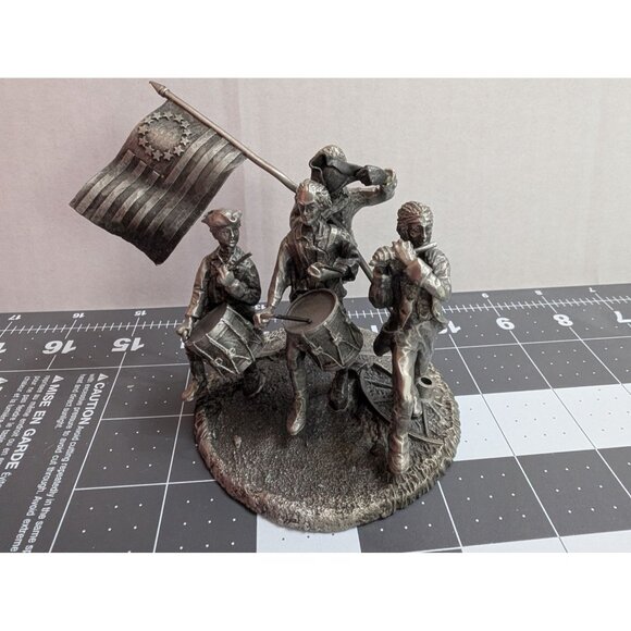 Hudson Pewter Spirit of 1776 USA RS marked Americana metal 2 piece musicians *** - Picture 1 of 8
